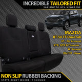 Razorback 4x4 GP4 Standard Neoprene Rear Seat Covers Suitable for a Mazda BT-50 TF - Brixton 4x4 - Buy Online Now!