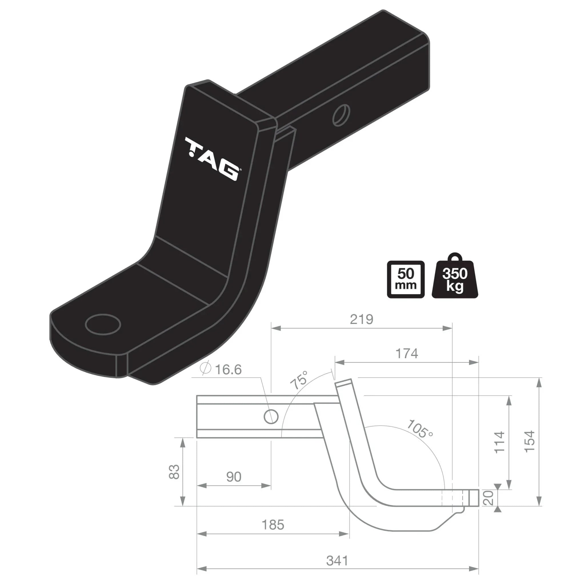 TAG Tow Ball Mount Kit and Direct Fit Wiring Harness for Toyota Landcruiser 200 Series (08/2007 - 12/2021) - Brixton 4x4 - Buy Online Now!
