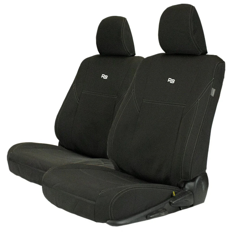 Razorback 4x4 Neoprene Front Seat Covers For a Toyota HiLux 8th Gen (Cloth Seats Only) - Brixton 4x4 - Buy Online Now!