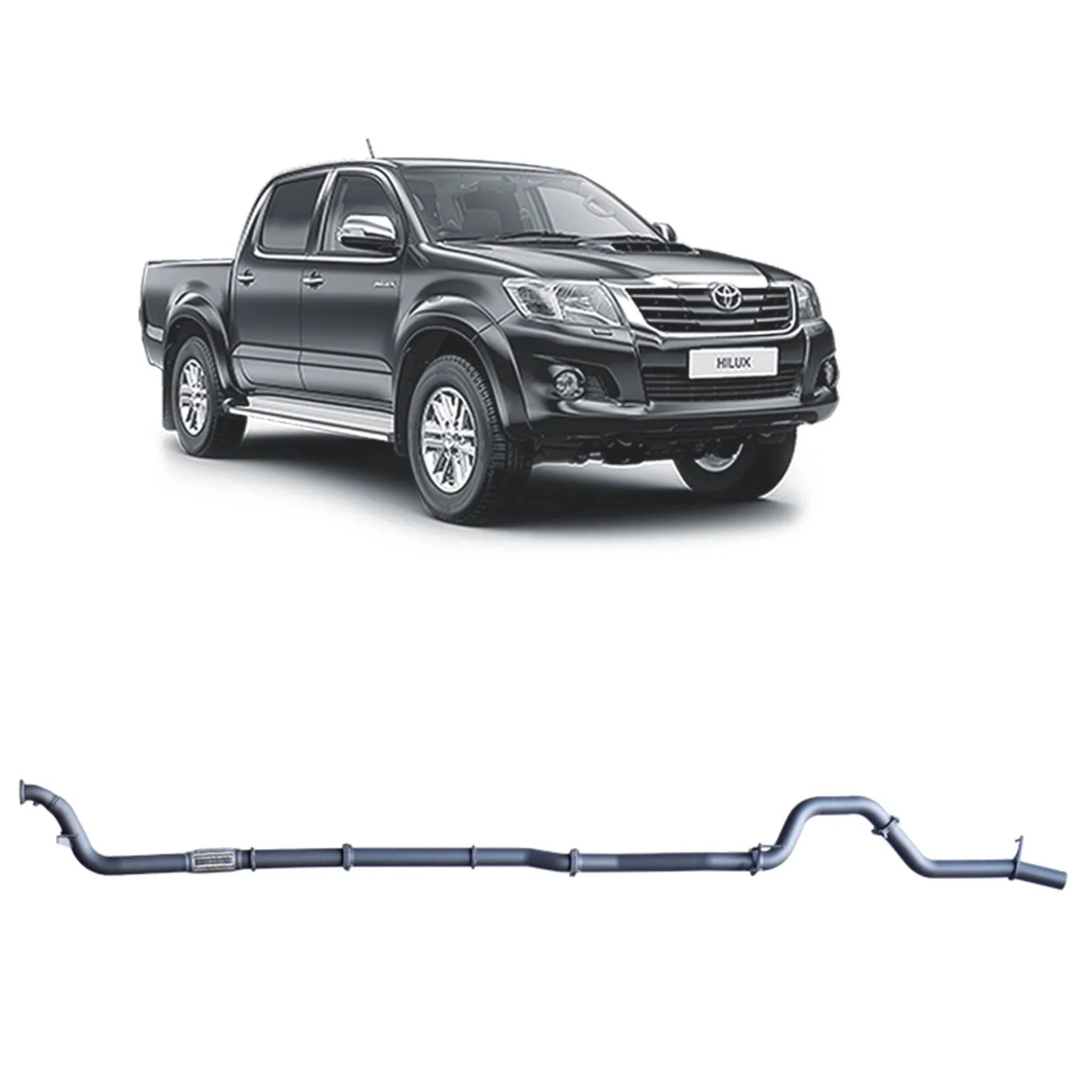 Redback Extreme Duty Exhaust for Toyota Hilux 3.0L D4D (02/2005 - 10/2015) - Brixton 4x4 - Buy Online Now!