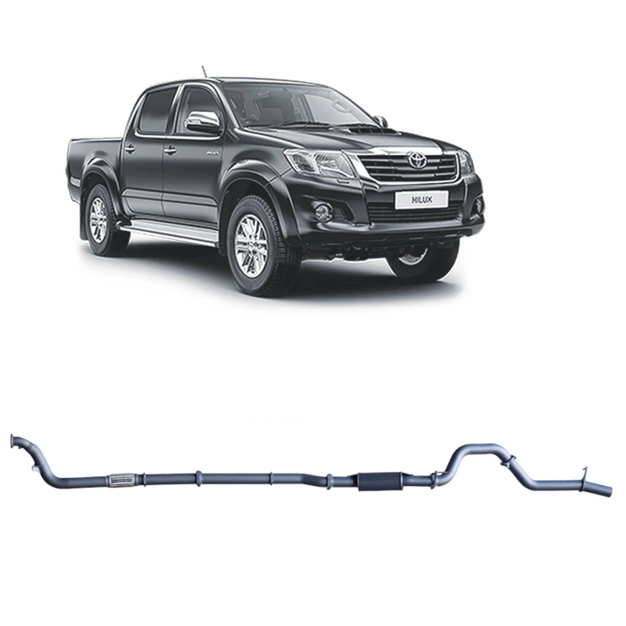 Redback Extreme Duty Exhaust for Toyota Hilux 3.0L D4D (02/2005 - 10/2015) - Brixton 4x4 - Buy Online Now!