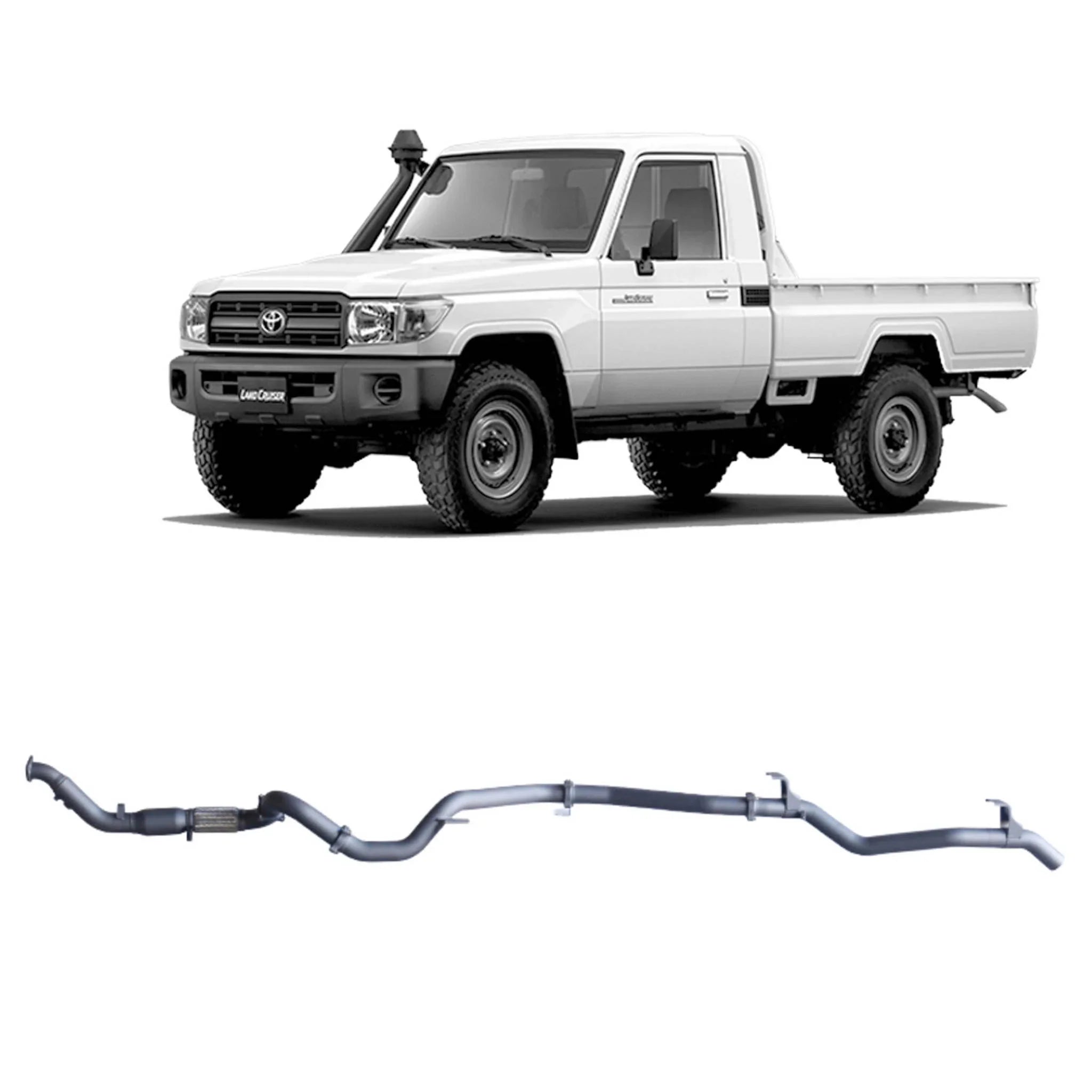 Redback Extreme Duty Exhaust for Toyota Landcruiser 79 Series Single Cab (03/2007 - 10/2016) - Brixton 4x4 - Buy Online Now!
