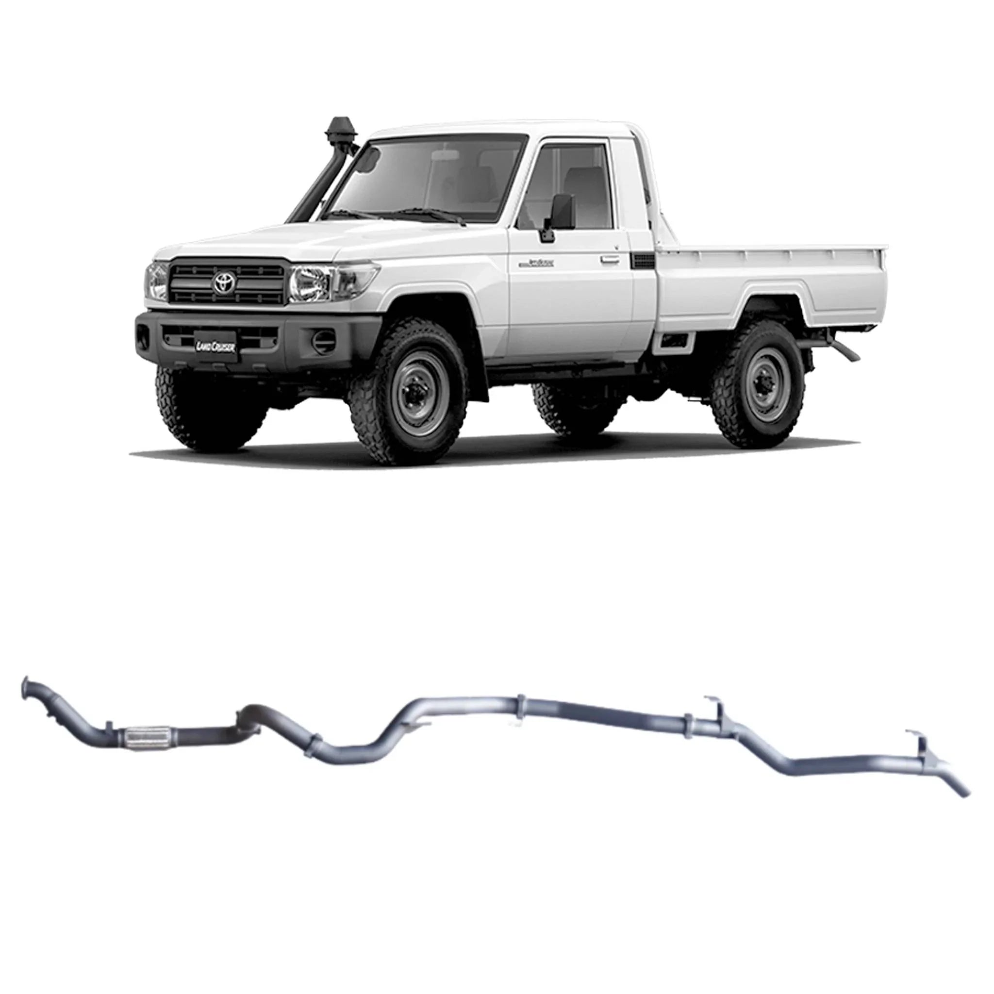 Redback Extreme Duty Exhaust for Toyota Landcruiser 79 Series Single Cab (03/2007 - 10/2016) - Brixton 4x4 - Buy Online Now!