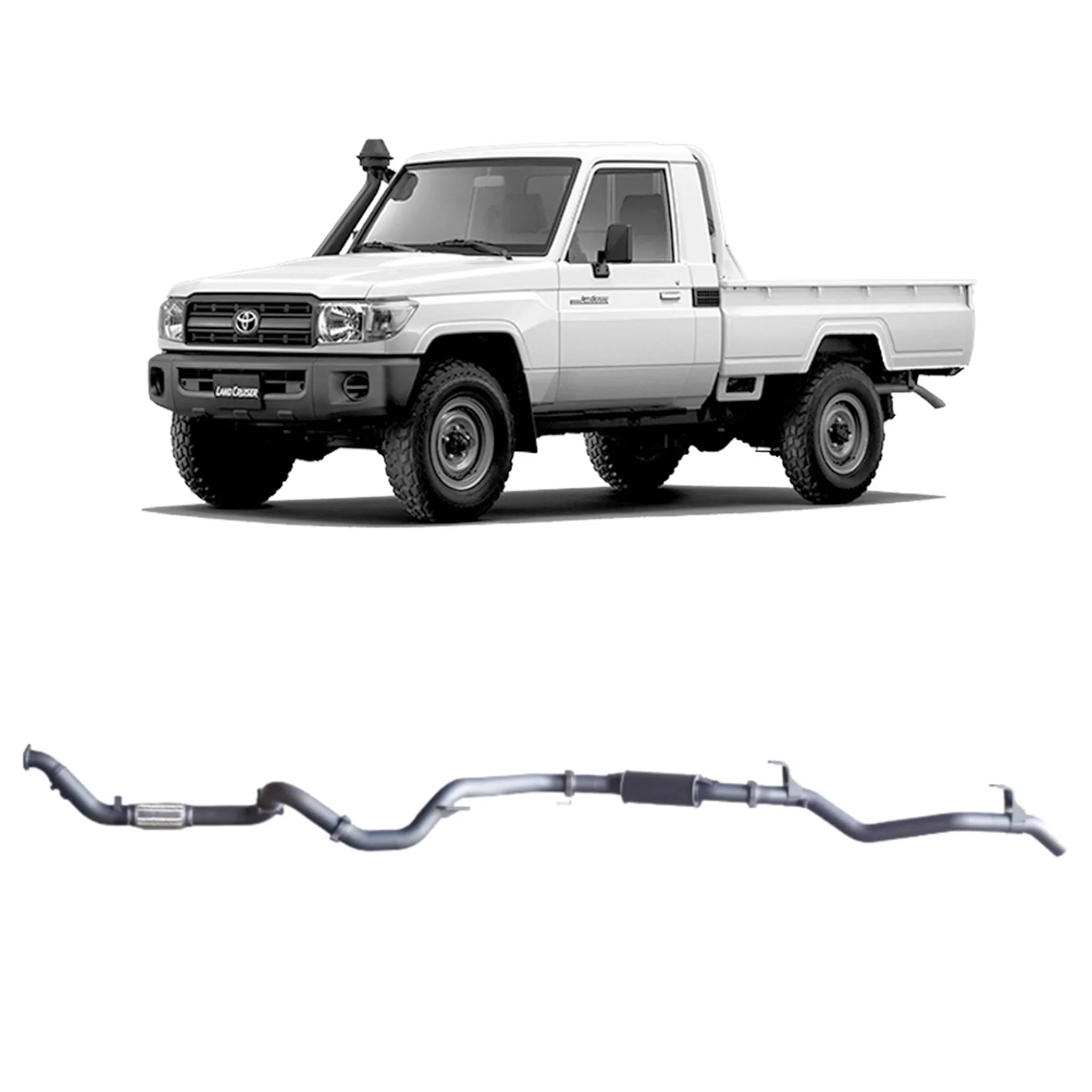 Redback Extreme Duty Exhaust for Toyota Landcruiser 79 Series Single Cab (03/2007 - 10/2016) - Brixton 4x4 - Buy Online Now!