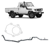 Redback Extreme Duty Exhaust for Toyota Landcruiser 78 Series (01/1990 - 01/2007), Toyota Landcruiser 75 Series (03/1990 - 11/1999) - Brixton 4x4 - Buy Online Now!