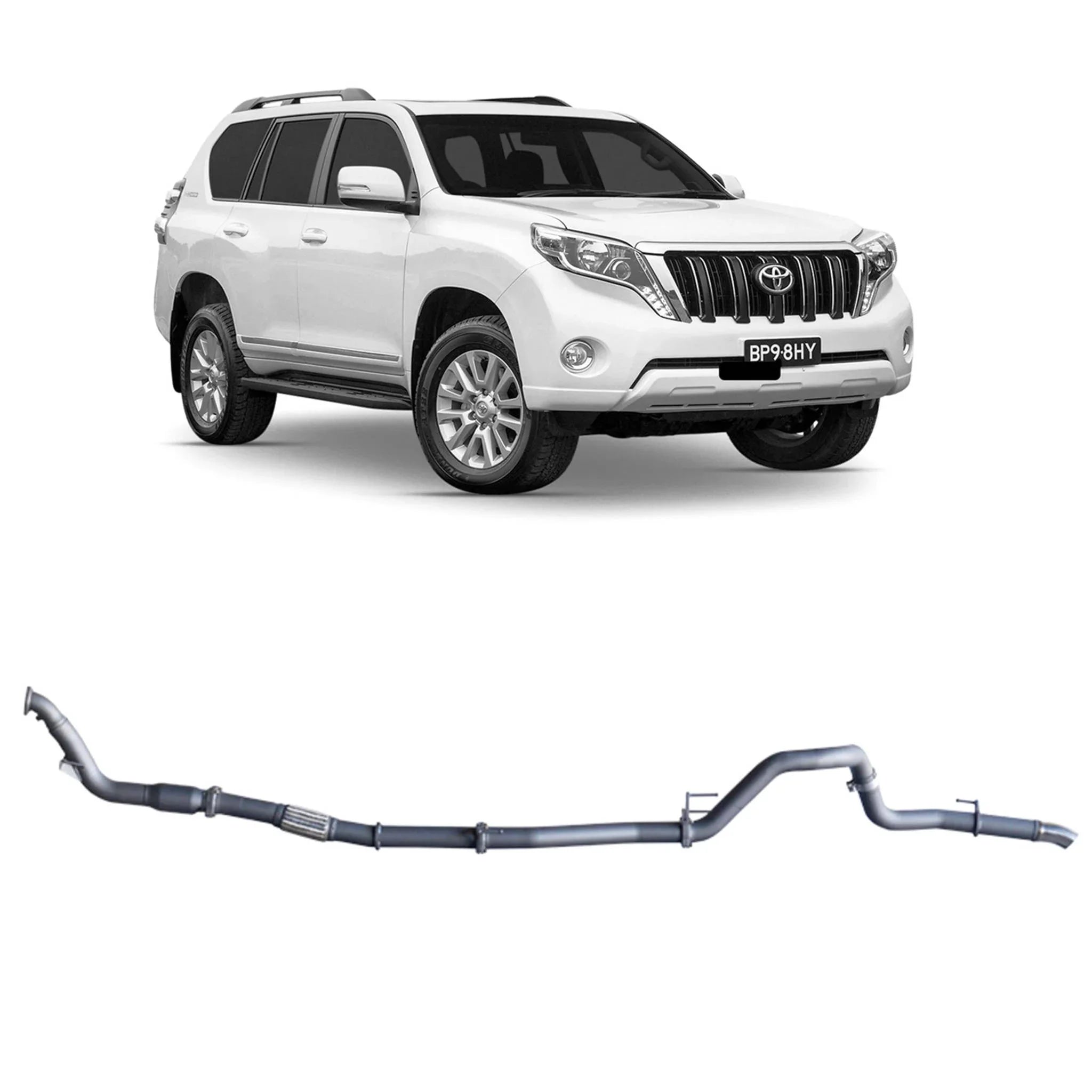 Redback Extreme Duty Exhaust for Toyota Prado 120/150 Series 1KD-FTV (11/2006 - 07/2015) - Brixton 4x4 - Buy Online Now!