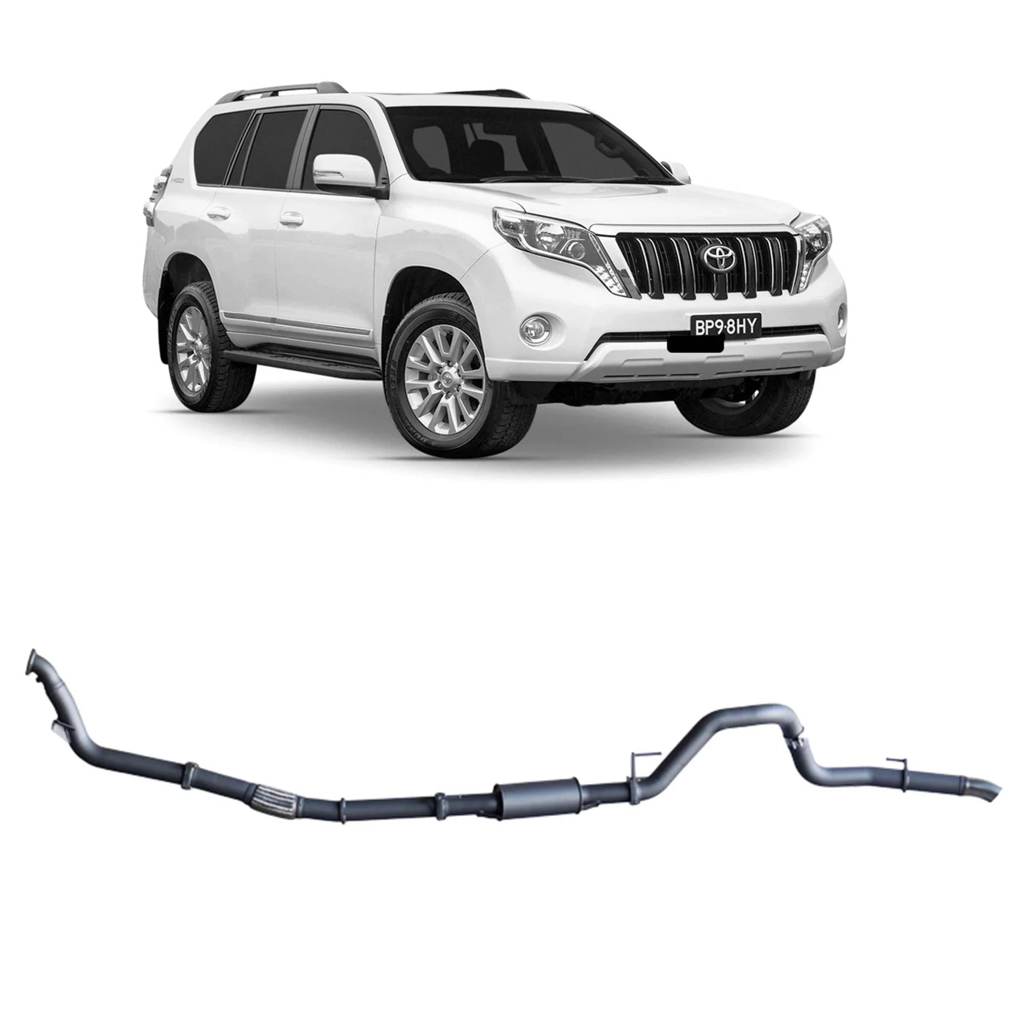 Redback Extreme Duty Exhaust for Toyota Prado 120/150 Series 1KD-FTV (11/2006 - 07/2015) - Brixton 4x4 - Buy Online Now!