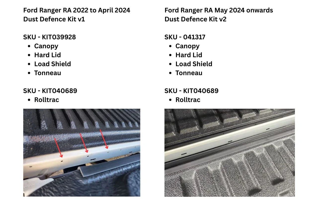 EGR Dust Defence Kit V2 for Next Gen Ford Ranger & Raptor May 2024 onwards - Tailgate Seal - Brixton 4x4 - Buy Online Now!
