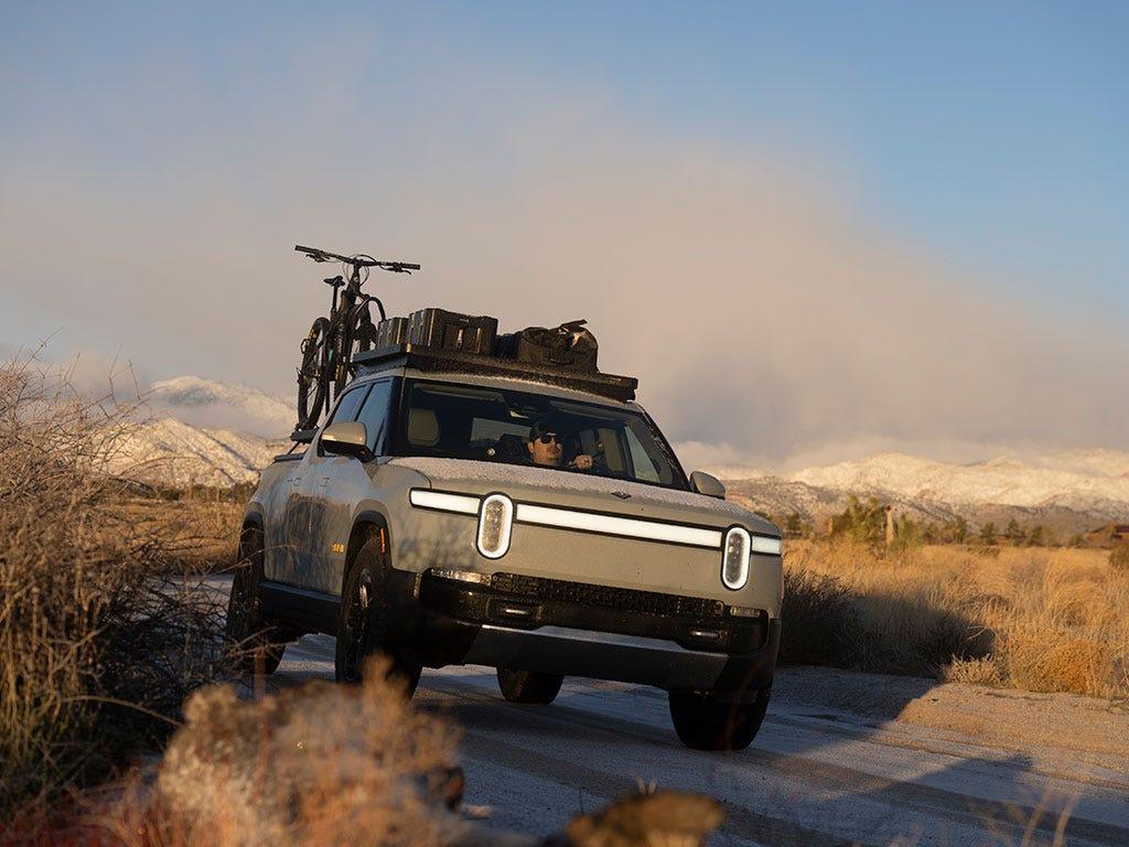 Rivian R1T (2022-Current) Slimline II Roof Rack Kit - Brixton 4x4 - Buy Online Now!