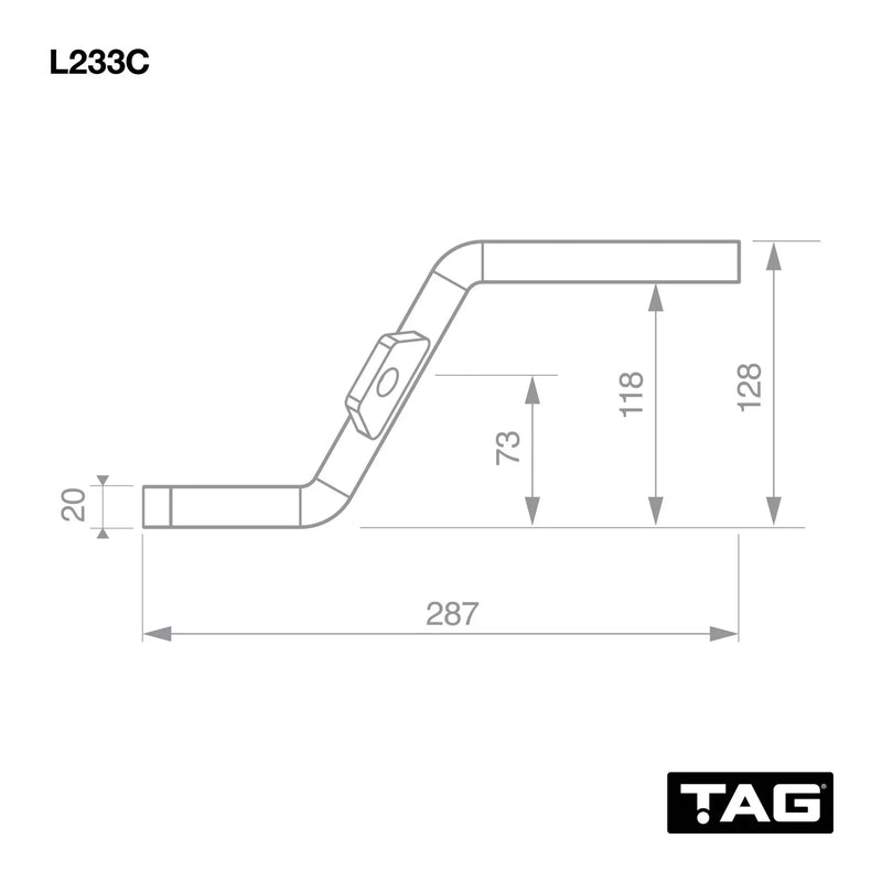 TAG Class 2 Tow Ball Mount tongue lugs hitch