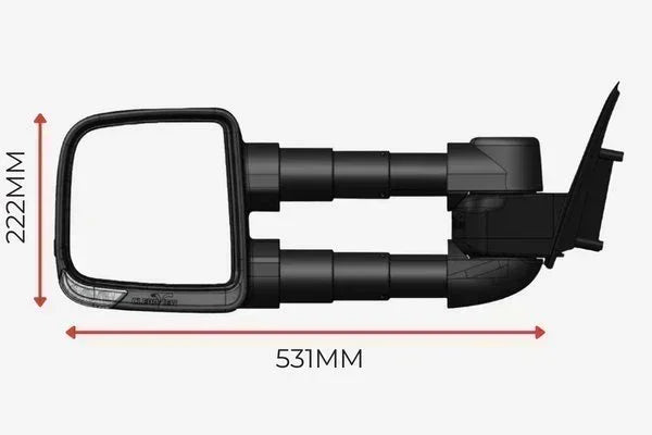 Clearview Compact Towing Mirror for Jeep Grand Cherokee WK 2011 to July 2021 - Brixton 4x4 - Buy Online Now!
