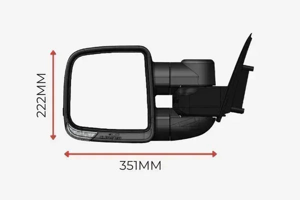 Clearview Compact Towing Mirror for Jeep Grand Cherokee WK 2011 to July 2021 - Brixton 4x4 - Buy Online Now!