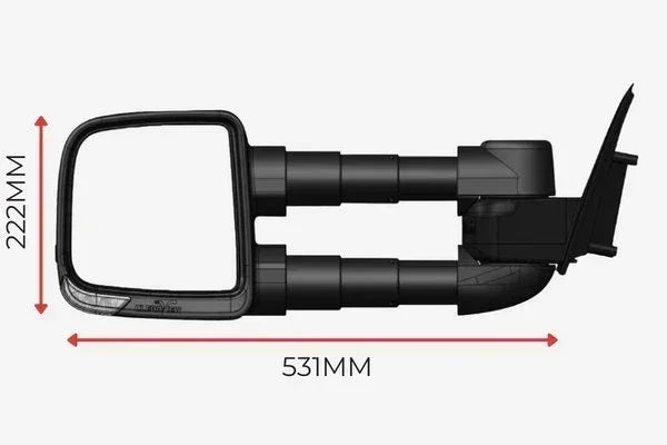 Clearview Compact Towing Mirror for Toyota LandCruiser 80 Series 1990 to 1998 - Brixton 4x4 - Buy Online Now!