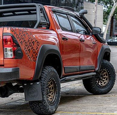 EGR Fender Flares Matte Black REAR ONLY to sut Toyota Hilux SR, SR5 2020+ - Brixton 4x4 - Buy Online Now!