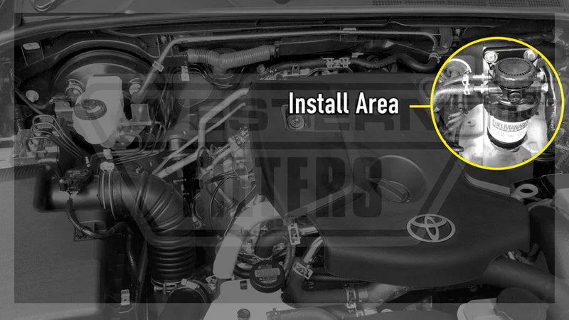 Fuel Manager Pre-Filter Fuel Water Separator Kit OS-21-FM Toyota Landcruiser 200 2008+ 4.5L VDJ200