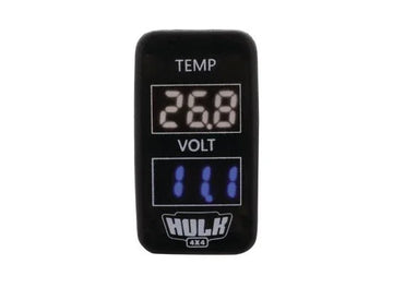 Temp & Voltmeter Oe Rpl T/S - Early Toyota White & Blue Led