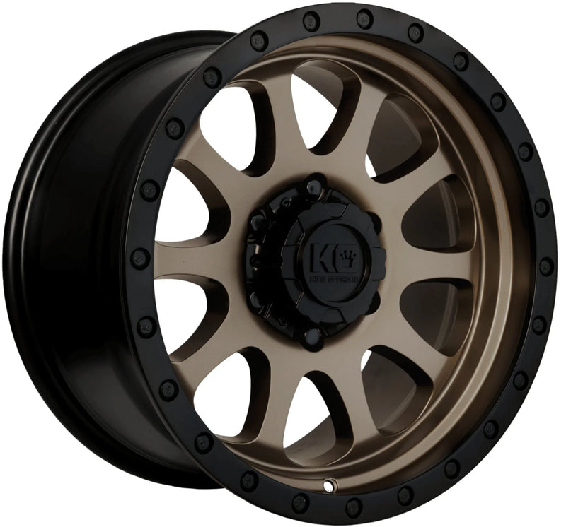 Kings Hurricane Wheel 17 Inch Satin Bronze Black Lip