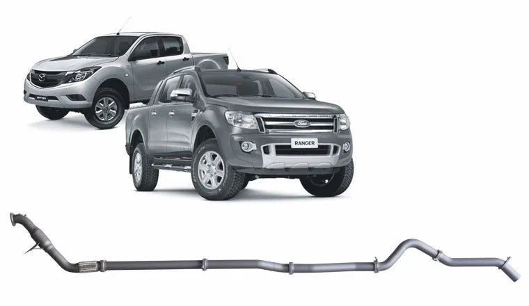 Redback Extreme Duty Exhaust for Ford Ranger 3.2L (01/2011 - 09/2016), Mazda BT-50 (11/2011 - 06/2016) - Brixton 4x4 - Buy Online Now!