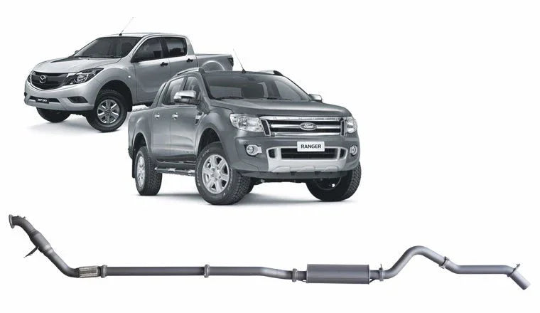 Redback Extreme Duty Exhaust for Ford Ranger 3.2L (01/2011 - 09/2016), Mazda BT-50 (11/2011 - 06/2016) - Brixton 4x4 - Buy Online Now!