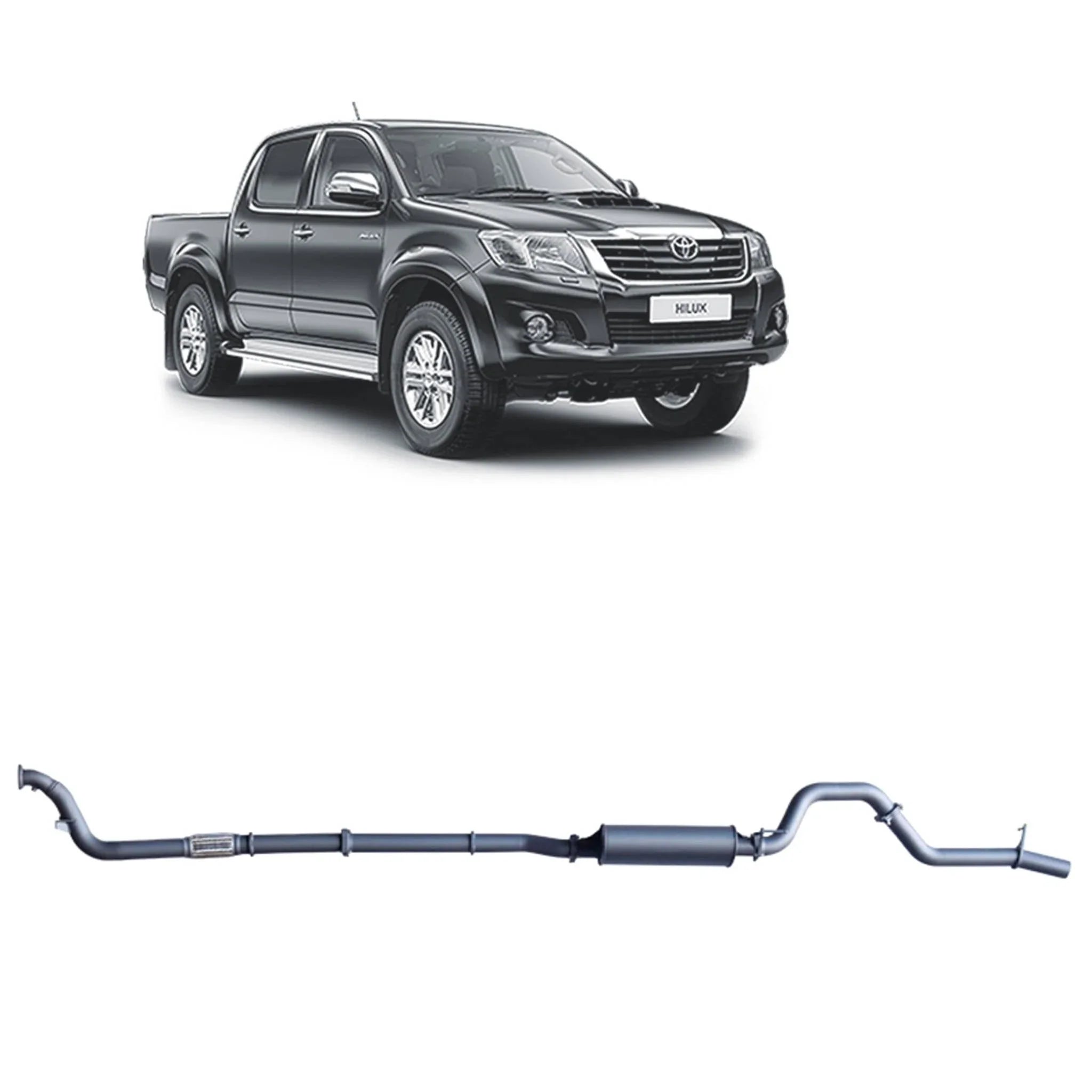 Redback Extreme Duty Exhaust for Toyota Hilux 3.0L D4D (02/2005 - 10/2015) - Brixton 4x4 - Buy Online Now!