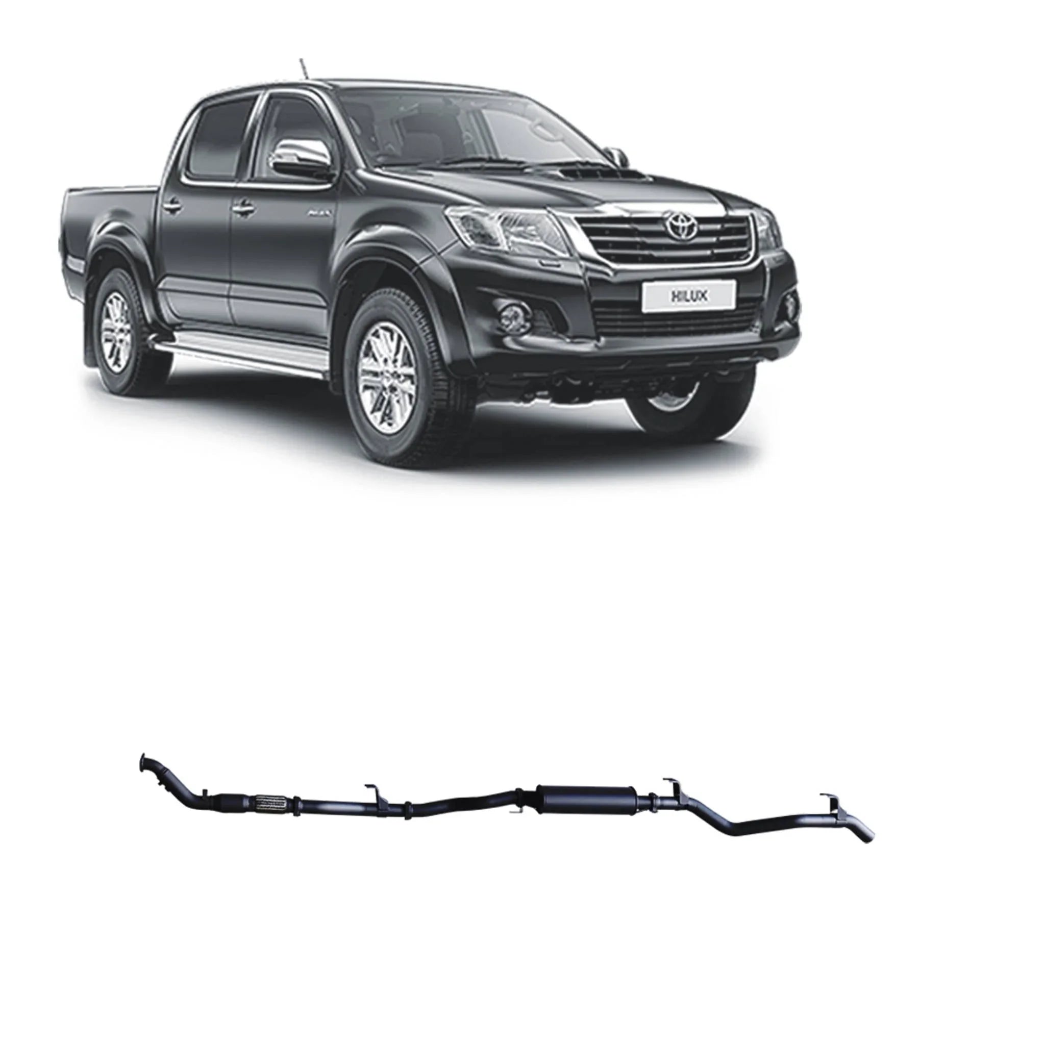 Redback Extreme Duty Exhaust for Toyota Hilux 3.0L D4D (02/2005 - 10/2015) - Brixton 4x4 - Buy Online Now!