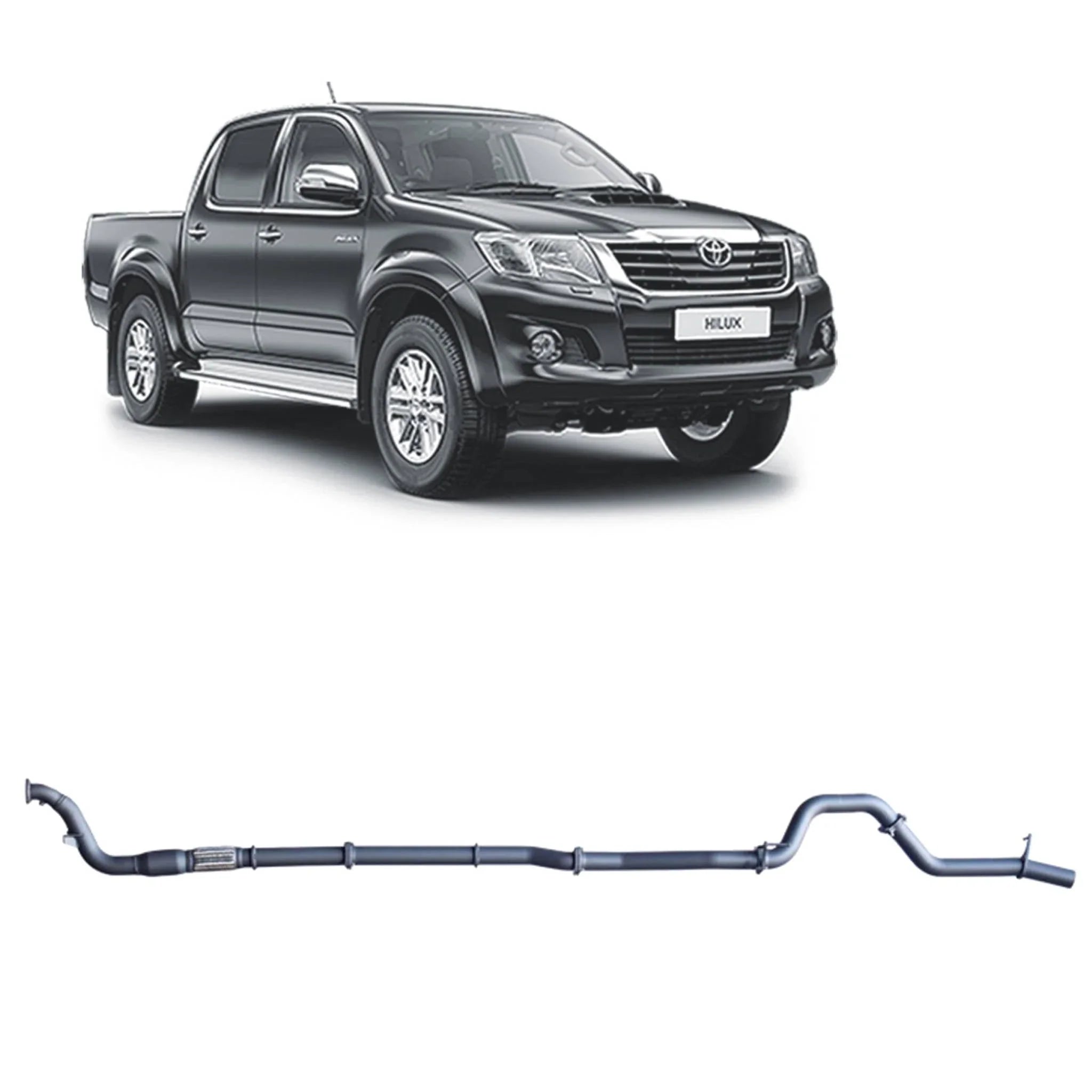 Redback Extreme Duty Exhaust for Toyota Hilux 3.0L D4D (02/2005 - 10/2015) - Brixton 4x4 - Buy Online Now!