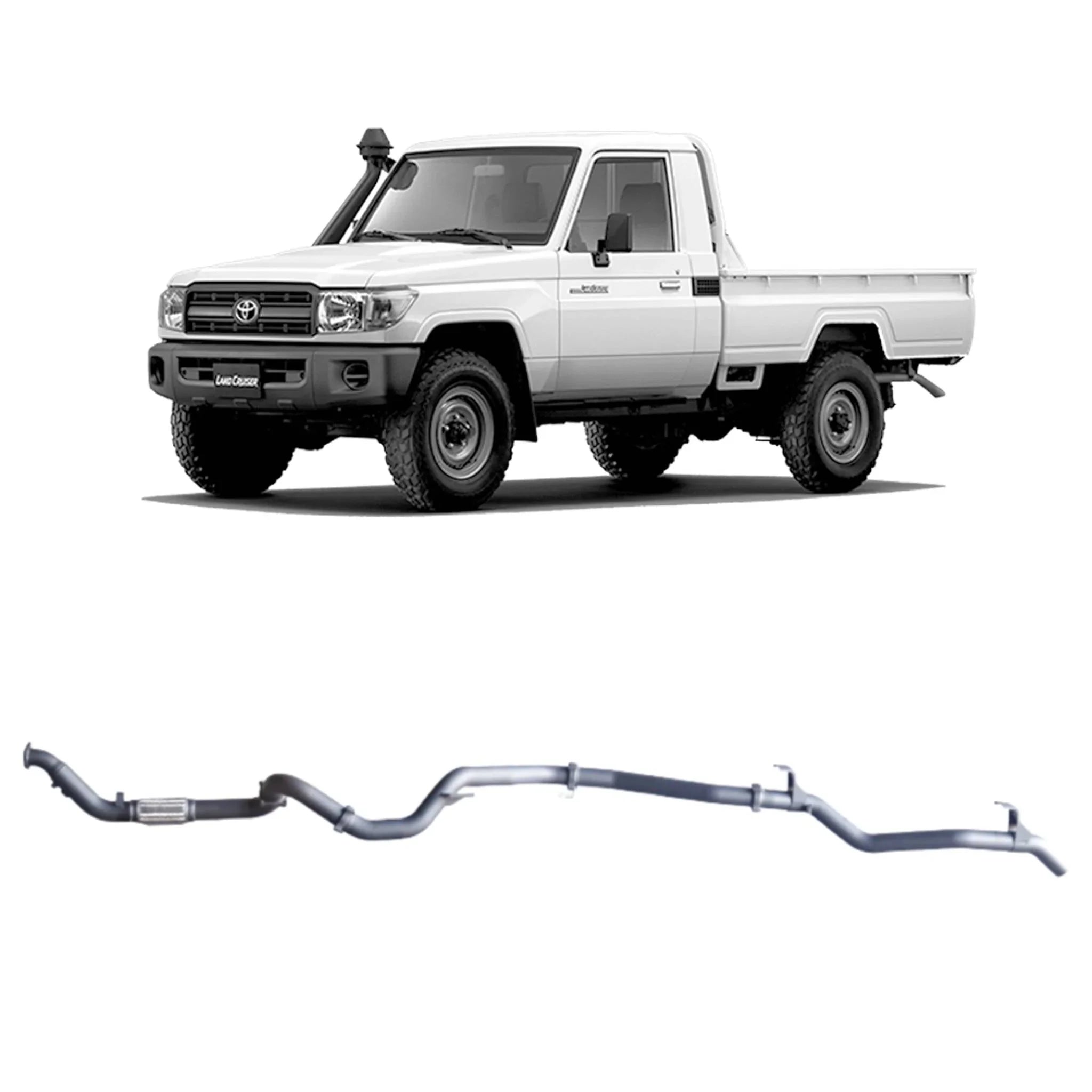 Redback Extreme Duty Exhaust for Toyota Landcruiser 79 Series Single Cab (03/2007 - 10/2016) - Brixton 4x4 - Buy Online Now!