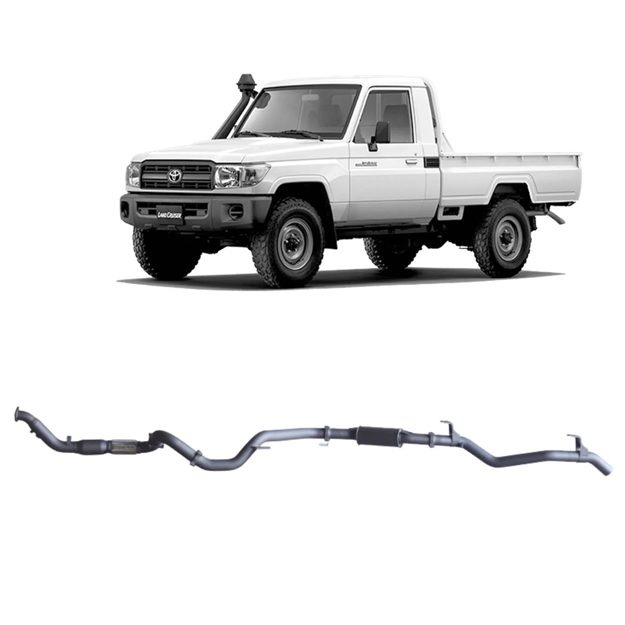 Redback Extreme Duty Exhaust for Toyota Landcruiser 79 Series Single Cab (03/2007 - 10/2016) - Brixton 4x4 - Buy Online Now!