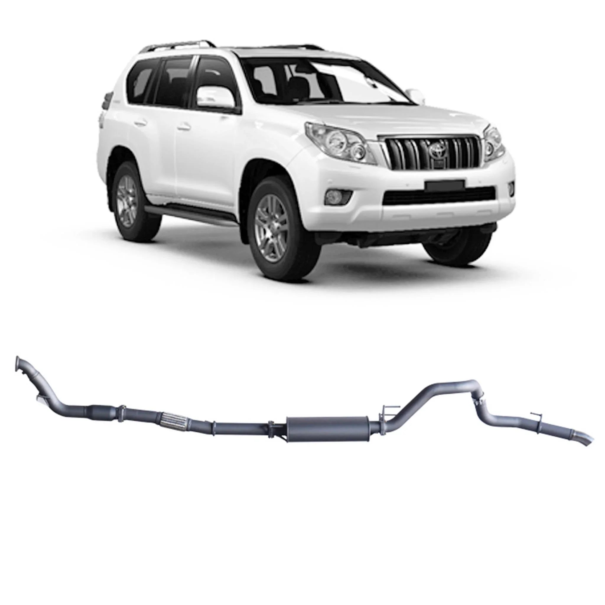Redback Extreme Duty Exhaust for Toyota Prado 120/150 Series 1KD-FTV (11/2006 - 07/2015) - Brixton 4x4 - Buy Online Now!