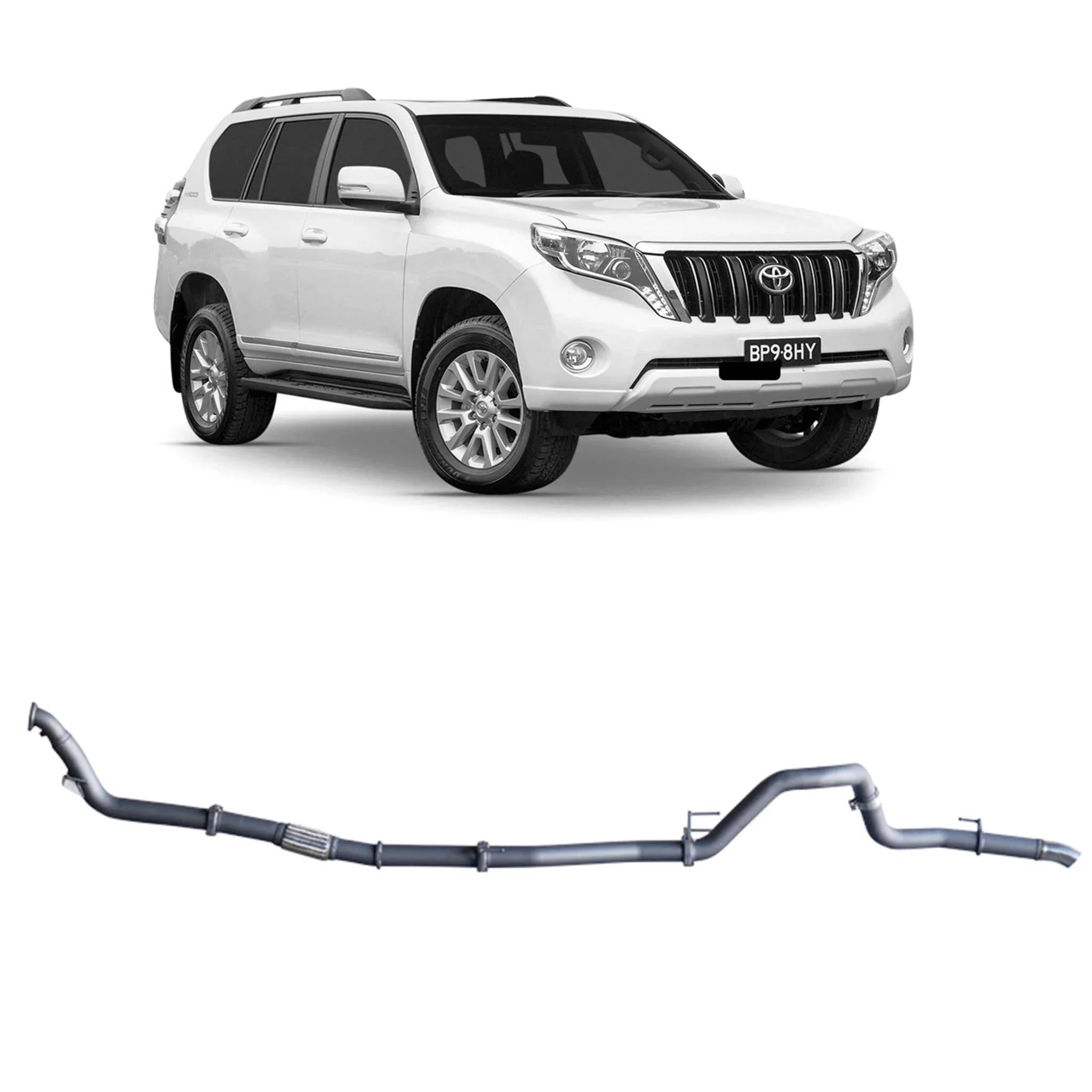 Redback Extreme Duty Exhaust for Toyota Prado 120/150 Series 1KD-FTV (11/2006 - 07/2015) - Brixton 4x4 - Buy Online Now!