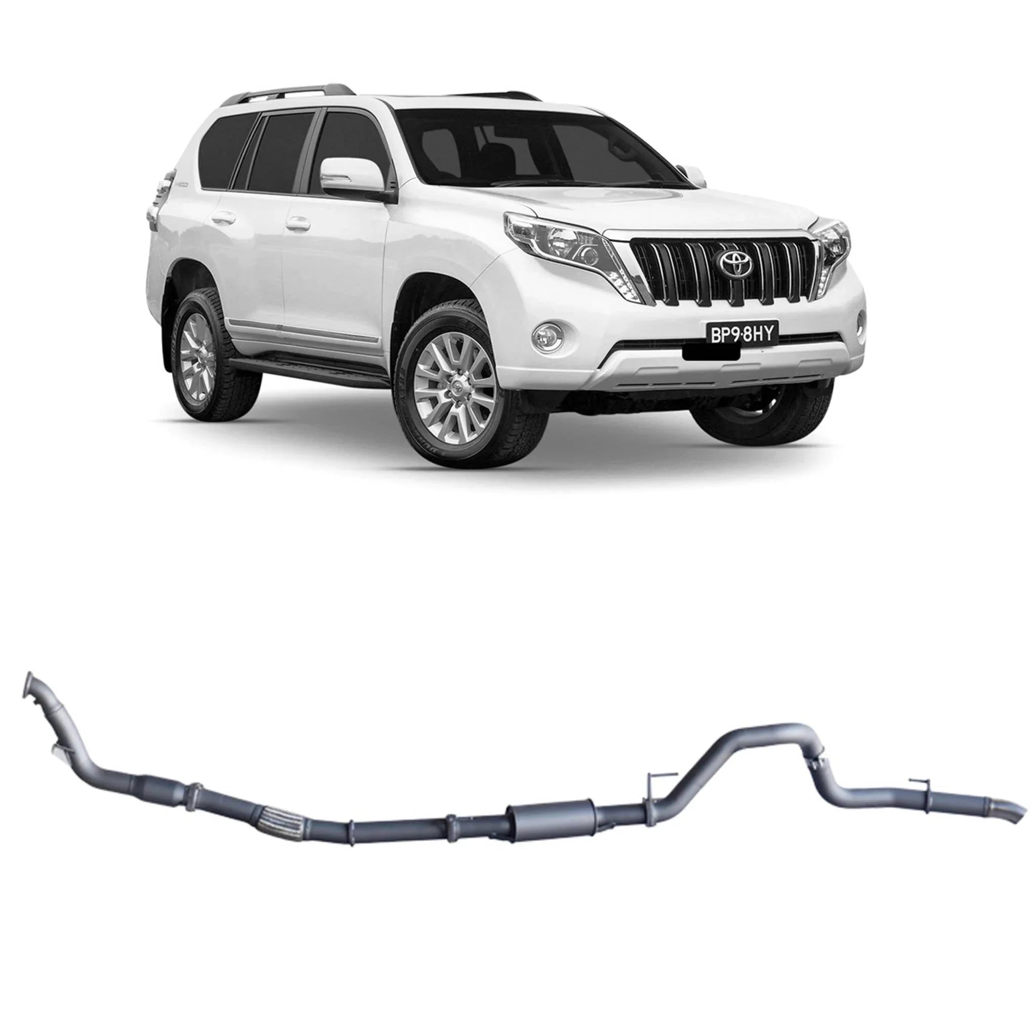 Redback Extreme Duty Exhaust for Toyota Prado 120/150 Series 1KD-FTV (11/2006 - 07/2015) - Brixton 4x4 - Buy Online Now!