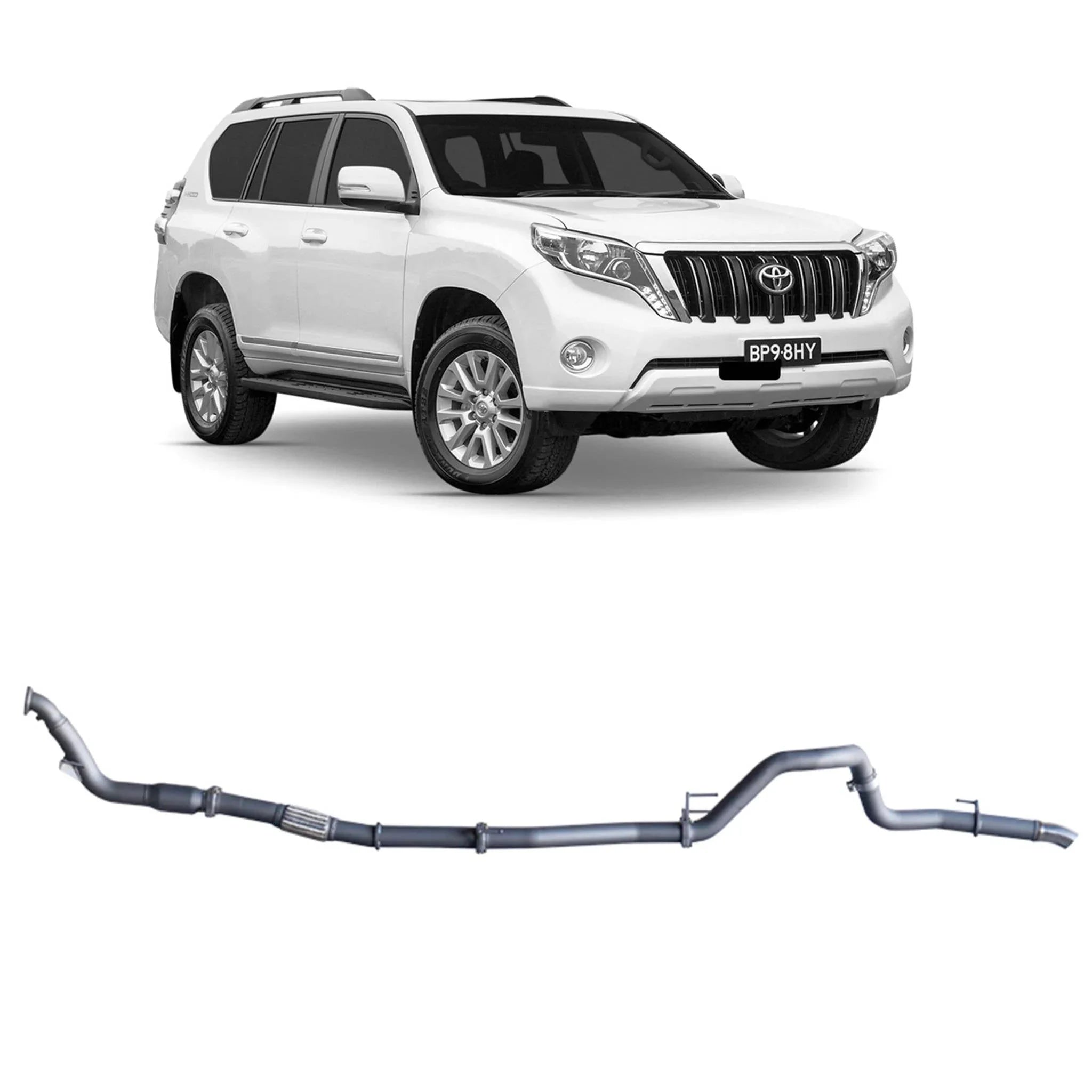 Redback Extreme Duty Exhaust for Toyota Prado 120/150 Series 1KD-FTV (11/2006 - 07/2015) - Brixton 4x4 - Buy Online Now!