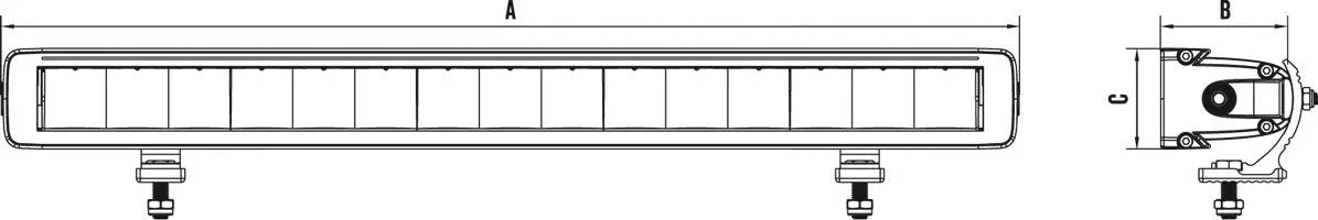 Roadvision LED Lightbar 40 inch Stealth Combo Bean