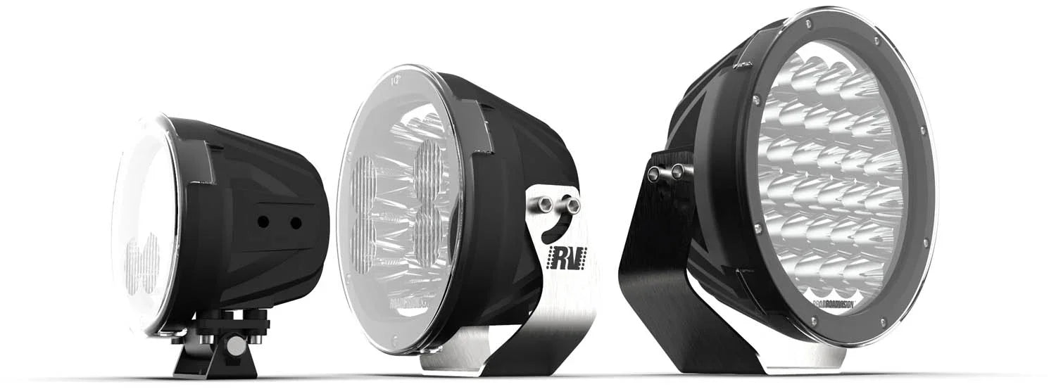 Roadvision Dominator Extreme LED Driving Light 9in Extreme Spot Beam + Clear/Spread Cover