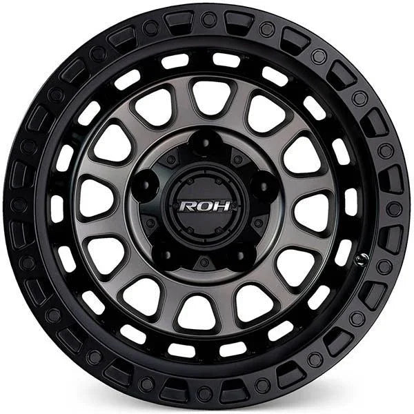 ROH Assault Wheels Matte Black with Graphite Face Black Bolts