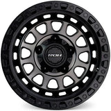 ROH Assault Wheels Matte Black with Graphite Face Black Bolts