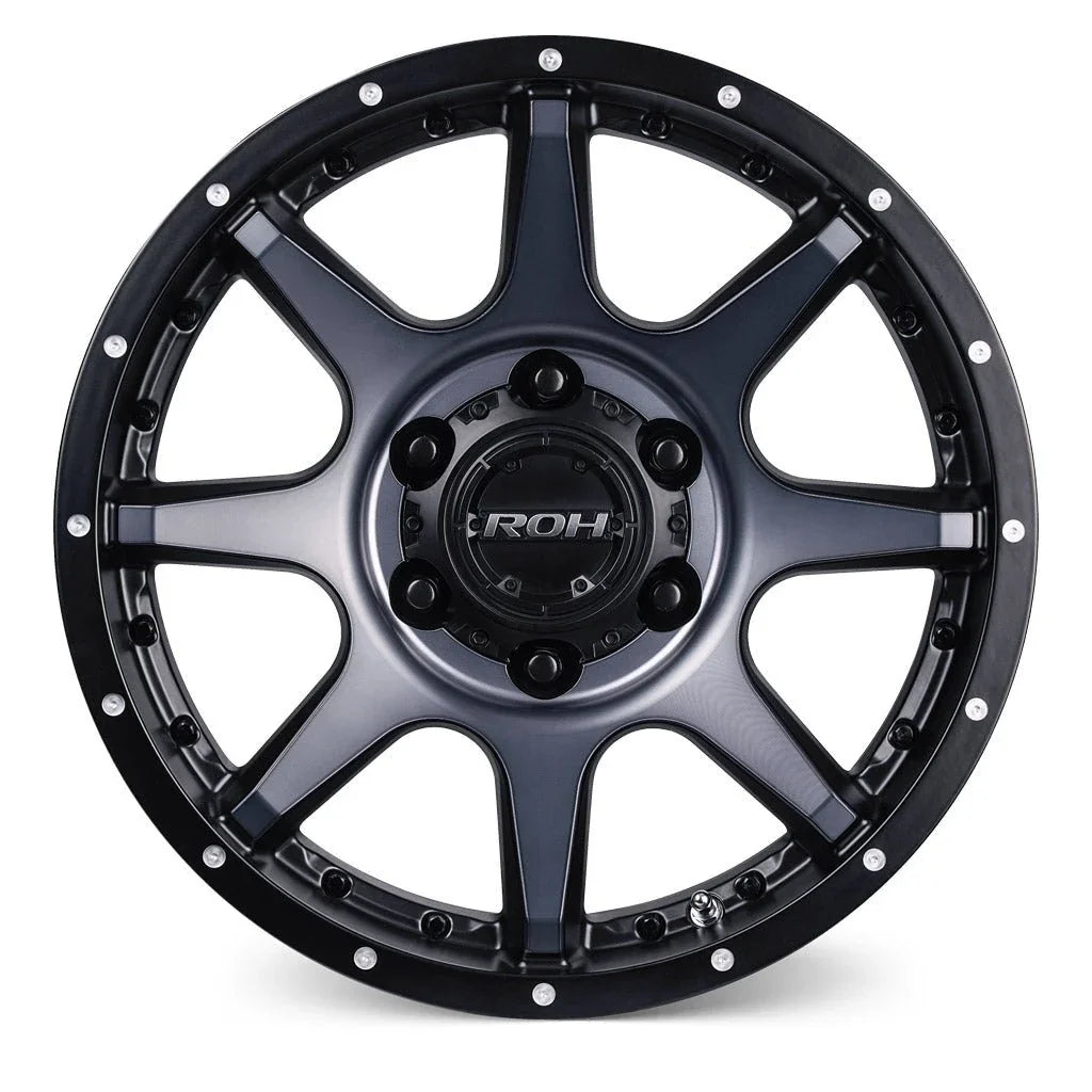 ROH Trophy Wheel Rims in Matte Black Graphite Face - Brixton 4x4 - Buy Online Now!