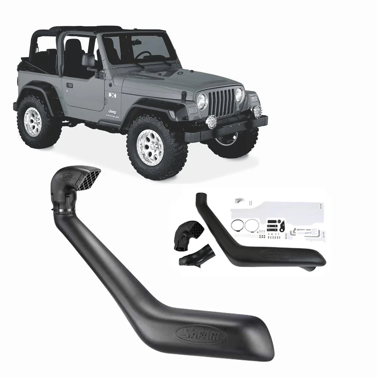 Safari Snorkel for Jeep Wrangler (10/1992 - 10/1999) - Brixton 4x4 - Buy Online Now!