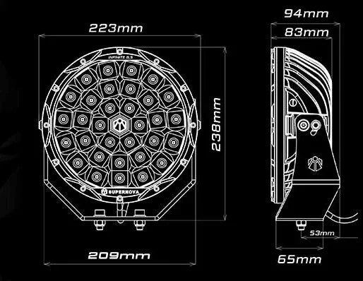 Supernova Infinite 8.5 Inch LED Driving Light Pair - Brixton 4x4 - Buy Online Now!