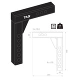 TAG Adjustable Weight Distribution Shank, 50mm Square Hitch, 100mm Drop (3.5T) - Brixton 4x4 - Buy Online Now!