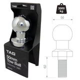 TAG Chrome Tow Ball - 50mm, 3.5 tonne - Brixton 4x4 - Buy Online Now!