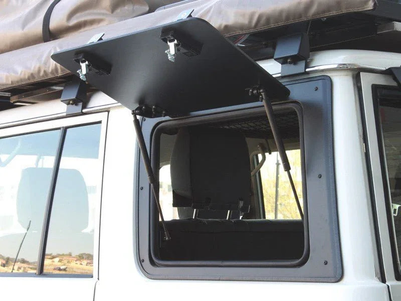 Toyota Land Cruiser 76 Gullwing Window / Left Hand Side Aluminium - by Front Runner - Brixton 4x4 - Buy Online Now!