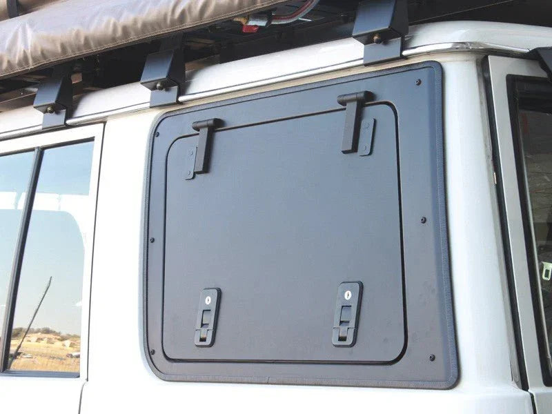 Toyota Land Cruiser 76 Gullwing Window / Left Hand Side Aluminium - by Front Runner - Brixton 4x4 - Buy Online Now!
