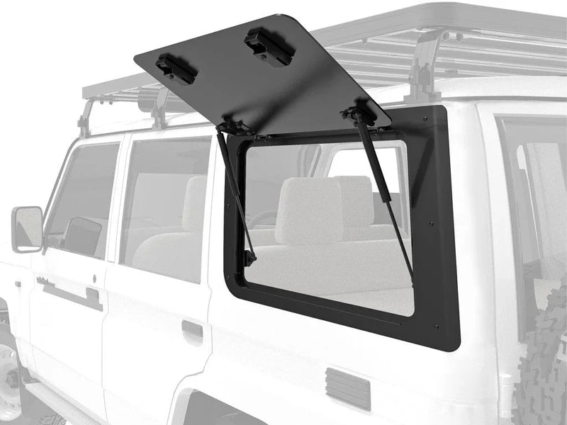 Toyota Land Cruiser 76 Gullwing Window / Left Hand Side Aluminium - by Front Runner - Brixton 4x4 - Buy Online Now!