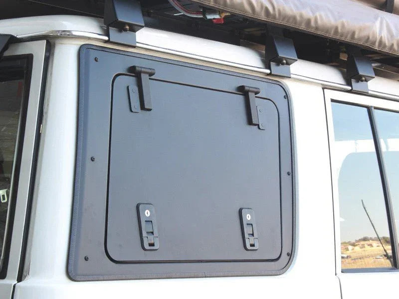 Toyota Land Cruiser 76 Gullwing Window / Right Hand Side Aluminium - by Front Runner - Brixton 4x4 - Buy Online Now!