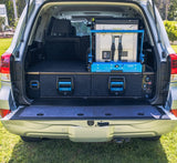 MSA 4x4 1030 storage drawer system open drawer view in Toyota LandCruiser 200 Series