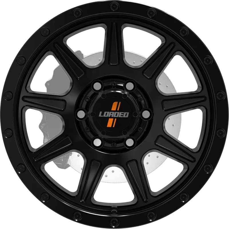 Loaded Gunbarrel Wheels in Satin Black Brixton 4x4