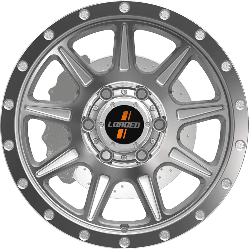 Loaded Gunbarrel Wheels in Silver Machined Face Brixton 4x4