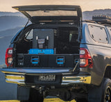 MSA 4x4 storage drawer system open drawer - detail view for Mitsubishi Triton MQ/MR