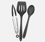 MSA 4x4 silicone utensil set with spoon, spatula and tongs